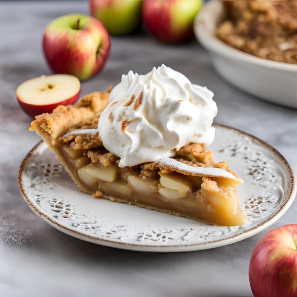 Apple Pie with Whipped Cream